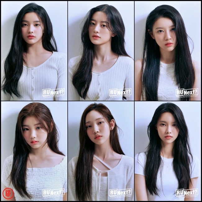“R U Next?” final lineup - HYBE x BeLift Lab’s new Kpop girl group members. Top (left-right): Iroha, Minju, and Moka. Bottom (left-right): Wonhee, Youngseo, and Yunah.