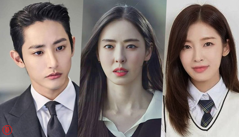 Lee Soo Hyuk, Lee Da Hee, and OH MY GIRL Arin. | Twitter