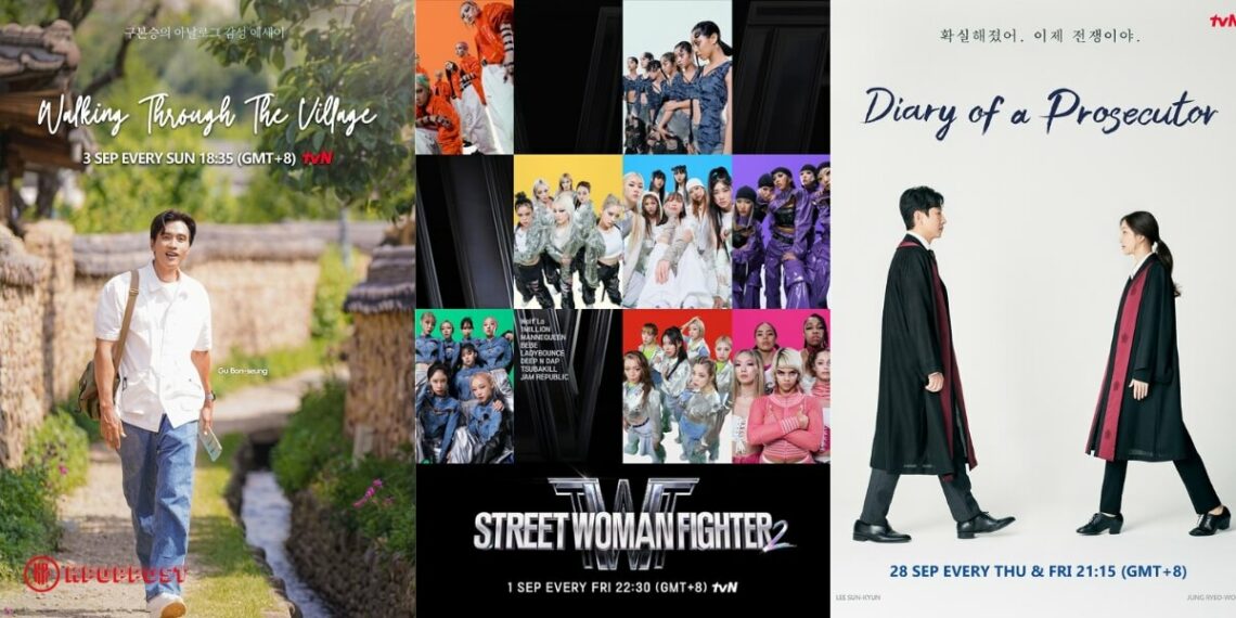 tvN Asia September 2023 lineup Kdrama variety shows