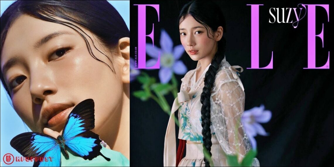 Suzy Dazzles in Traditional Korean Hanbok for ELLE Magazine Cover