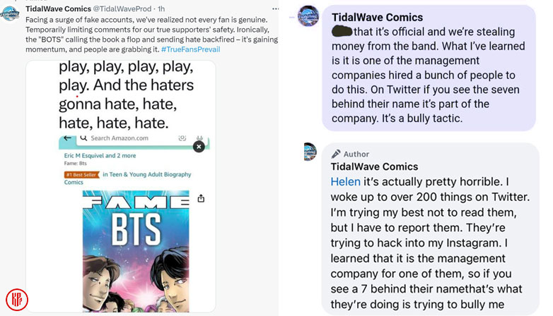 Statement by TidalWave Comics. | Twitter