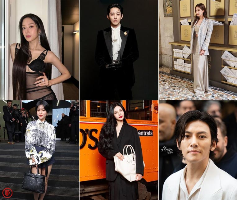 Korean celebrities attending the Milan Fashion Week 2024. | Twitter