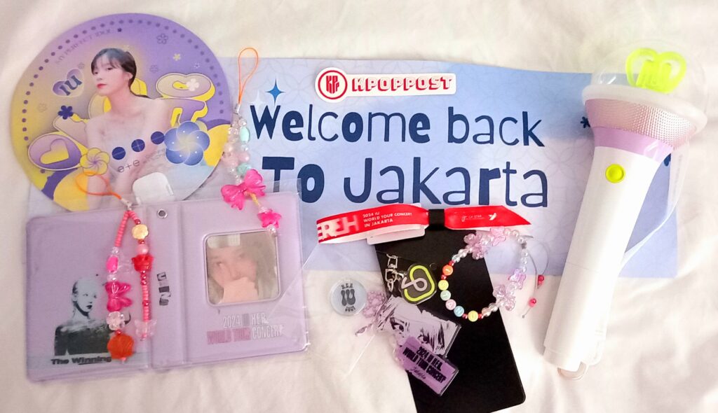 Some freebies from IU's concert in Jakarta