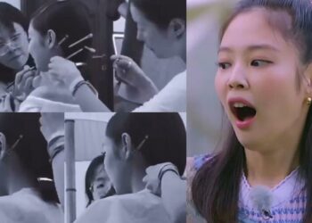 Still cuts of BLACKPINK Jennie Kim vaping video.