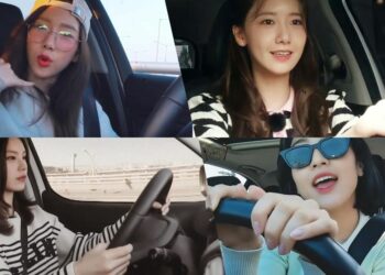 female kpop idols driving cars