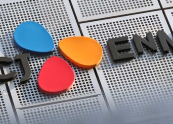 CJ ENM logo. | JoongAng