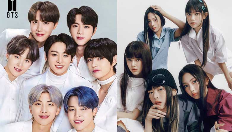 HYBE Labels artists BTS and NewJeans. | Multiple Sources