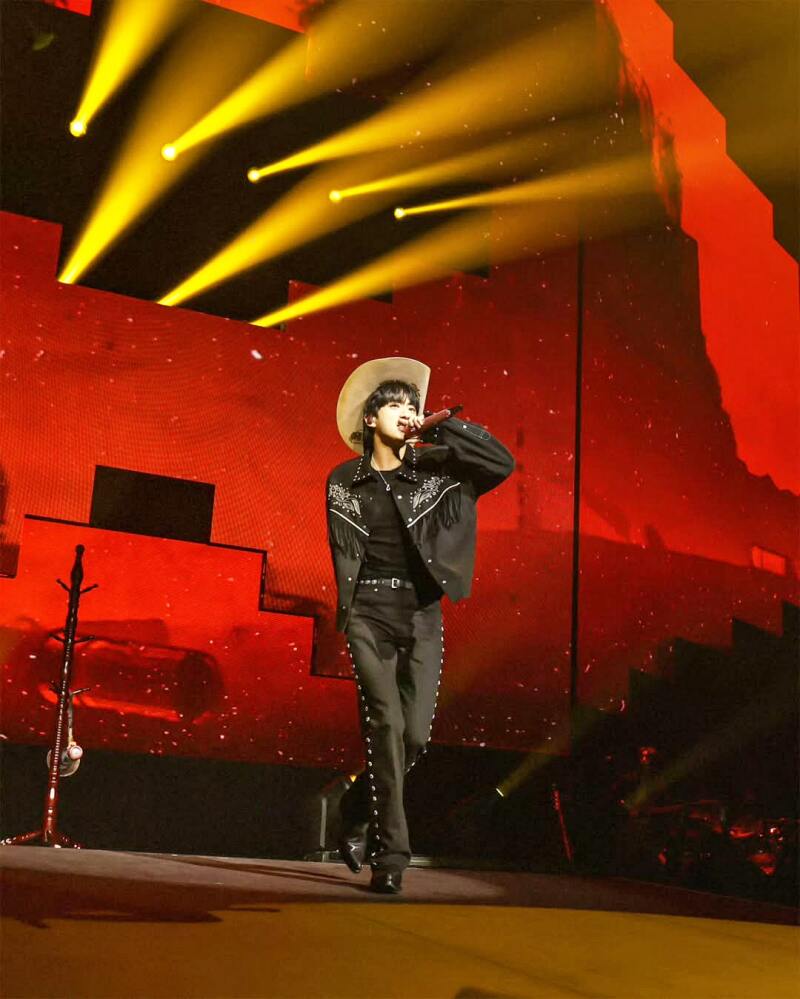 Jin in a cowboy outfit | Instagram @.Jin