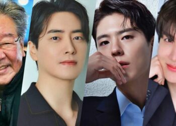 Winners of the 52nd Korea Broadcasting Awards: Choi Bool Am, Lee Jun Hyuk, Park Bo Gum, and J-Hope