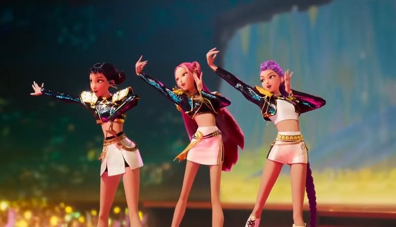 HUNTRIX’s stage performance in “GOLDEN”. | Netflix