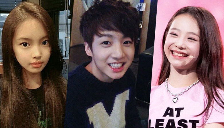 Young NewJeans Hyein, BTS Jungkook, and UNIS Seowon. | Multiple Sources