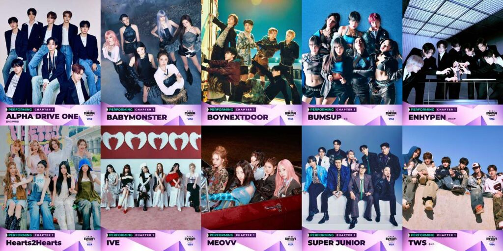 The performer lineup for the 2025 MAMA Awards on Day 1|