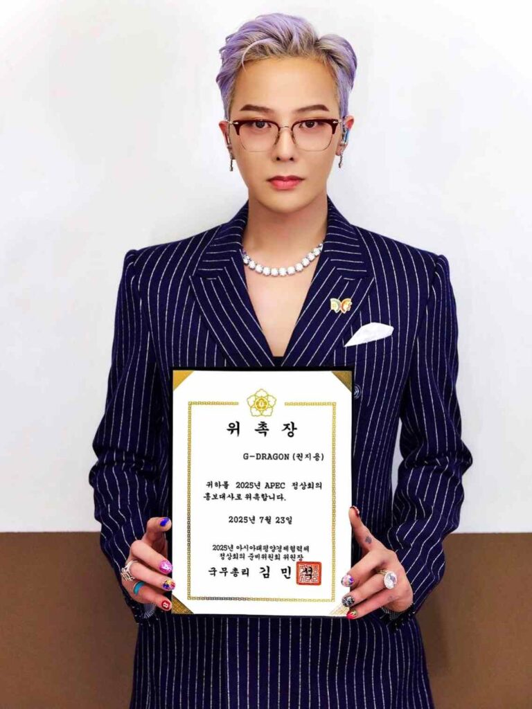 G-Dragon as the ambassador for APEC 2025 | Instagram