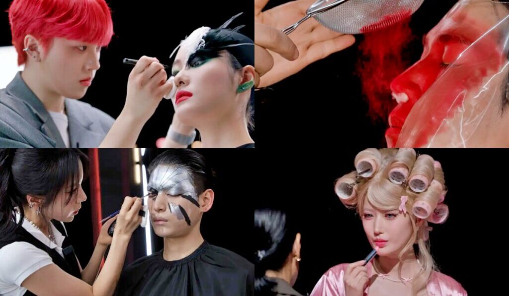 “Just Makeup” contestants and models. | Prime Video