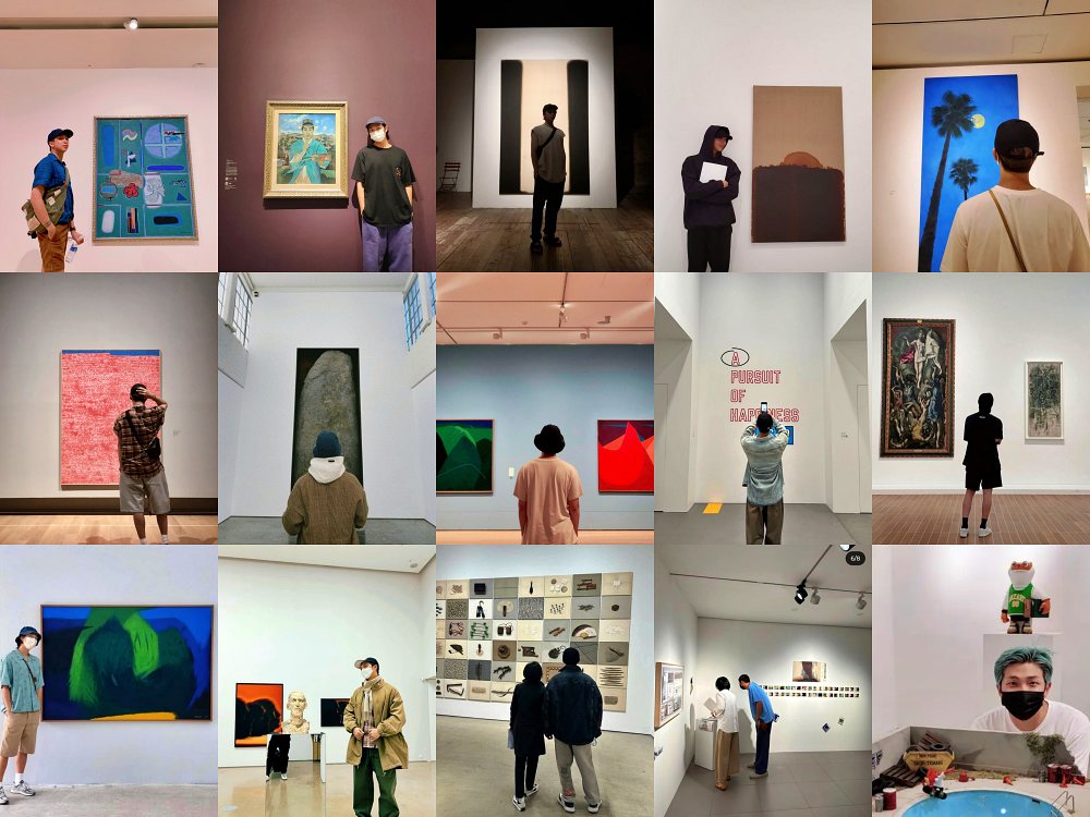 BTS RM 'namjooning" at museums, appreciating art. | @.rkive Instagram
