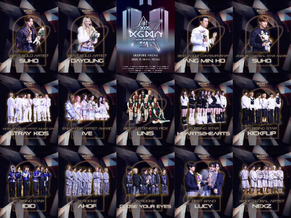 Winners of 2025 Korea Grand Music Awards (KGMA) | Official X of ilgansports